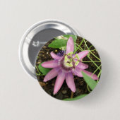 Schaltfläche "Rosa und Lila Passionsblume" Button (Vorne & Hinten)