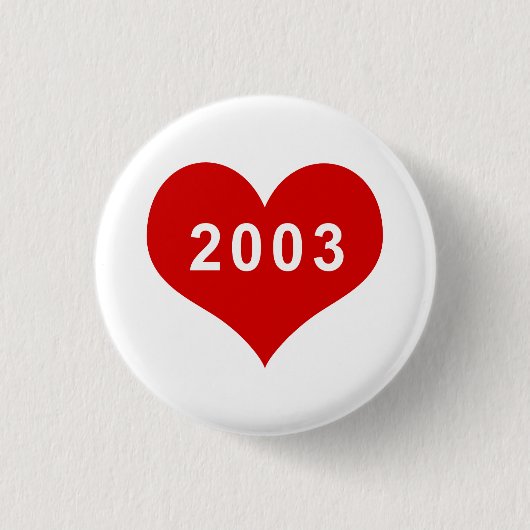 Schaltfläche "Rote Liebe - Herz" 2003 Button (Vorderseite)