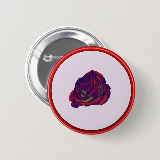 Schaltfläche rote Rose Button (Vorne & Hinten)