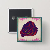 Schaltfläche rote Rose Button (Vorne & Hinten)