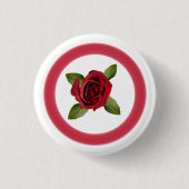 Schaltfläche rote Rose Button (Vorderseite)