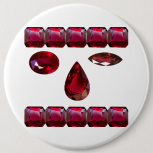 Schaltfläche Roter Edelstein Button