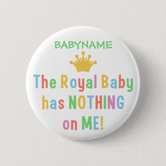 Schaltfläche Royal Baby Button (Vorderseite)