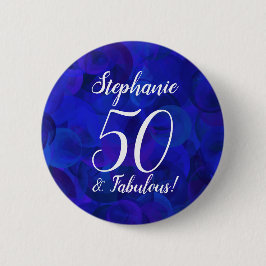 Schaltfläche Royal Blue 50 und Fabulous Birthday P Button