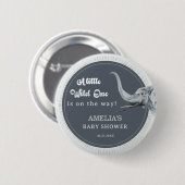 Schaltfläche "Safari Elephant Baby Shower Party" Button (Vorne & Hinten)