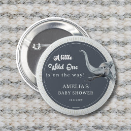 Schaltfläche "Safari Elephant Baby Shower Party" Button