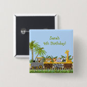 Schaltfläche "Safari Jungle Animals" Button (Vorne & Hinten)