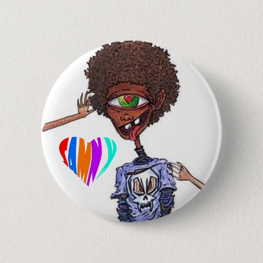 Schaltfläche "Samnx Afro"-Liebe Button (Vorderseite)