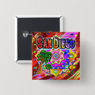 Schaltfläche "San Diego Tropical Friends" Button