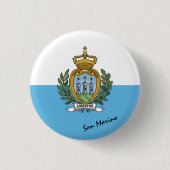 Schaltfläche San Marino, patriotische Flagge San M Button (Vorderseite)