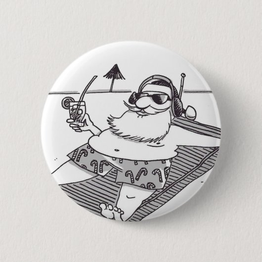 Schaltfläche "Santa Beach Time" Button (Vorderseite)
