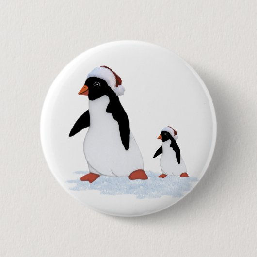 Schaltfläche Santa Penguins Button (Vorderseite)
