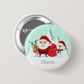 Schaltfläche Santa, Reindeer & Snowman individuell Button (Vorne & Hinten)