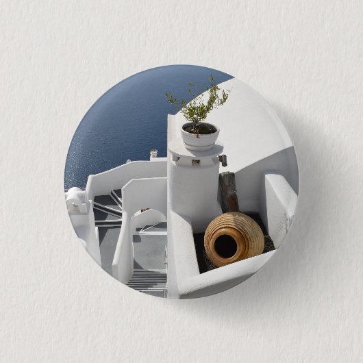 Schaltfläche Santorini-Architektur / Abzeichen Button (Vorderseite)