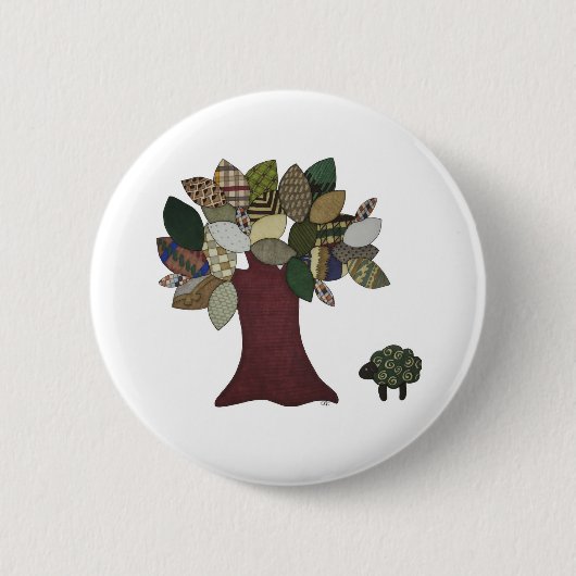 Schaltfläche "Schafe und Bäume" Button (Vorderseite)