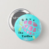 Schaltfläche "Schildkröten rett" Button (Vorne & Hinten)