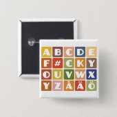 Schaltfläche "Schöne Alphabete" Button (Vorne & Hinten)