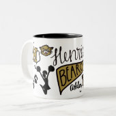 Schaltfläche "Schulgeist" Zweifarbige Tasse (Vorderseite Links)