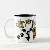 Schaltfläche "Schulgeist" Zweifarbige Tasse (Links)