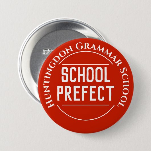 Schaltfläche Schulpräfektion Abzeichen Button (Vorne & Hinten)