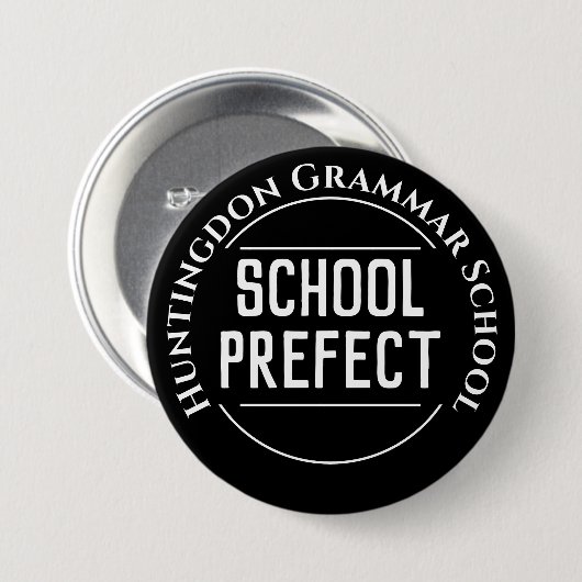 Schaltfläche Schulpräfektion Abzeichen Button (Vorne & Hinten)