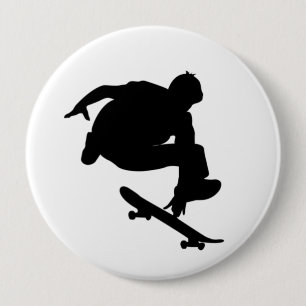 Schaltfläche "Schwarz bei der Skateboarder" Button