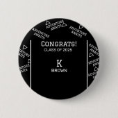 Schaltfläche Schwarz-Weiß-Abschluss Button (Vorderseite)