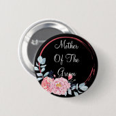 Schaltfläche "Schwarz-Weiß-Text-Mutter mit Groom-P Button (Vorne & Hinten)