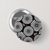 Schaltfläche Schwarz-weiße Blume rückgängig machen Button (Vorne & Hinten)