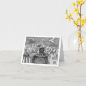 SCHALTFLÄCHE, SCHWARZE KATZE- UND HALLOWEEN BREW KARTE (Gelbe Blume)