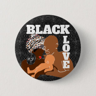 Schaltfläche Schwarze Liebe Braune Liebe Schwarze Button