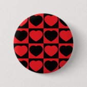 Schaltfläche "Schwarze und rote Herzen" Button (Vorderseite)