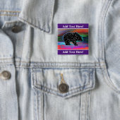 Schaltfläche "Schwarzer Bär Spirit Northern Lights Button (Beispiel)