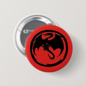 Schaltfläche Schwarzer Drachenrot Button (Vorne & Hinten)