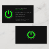 Schaltfläche "Schwarzer Power", Technologie - Visi Visitenkarte (Vorne/Hinten)