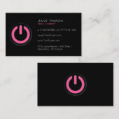 Schaltfläche "Schwarzer Power", Technologie - Visi Visitenkarte (Vorne/Hinten)