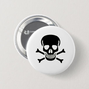 Schaltfläche Schwarzer Schädel Button