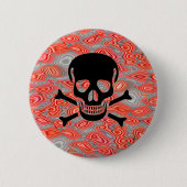 Schaltfläche "Schwarzer Schädellava" Button (Vorderseite)