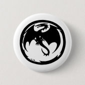Schaltfläche "Schwarzes Drachenweiß" Button (Vorderseite)
