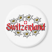 Schaltfläche Schweiz Edelweiss Magnet (Vorne)