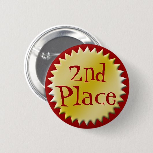 Schaltfläche "Second Place Award", individuell ein Button (Vorne & Hinten)