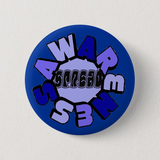 Schaltfläche "Sensibilisierung (blau)" Button (Vorderseite)