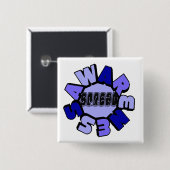 Schaltfläche Sensibilisierung (weiß) verbreiten Button (Vorne & Hinten)