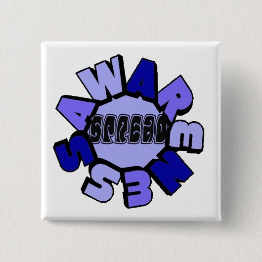 Schaltfläche Sensibilisierung (weiß) verbreiten Button (Vorderseite)