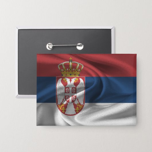 Schaltfläche "Serbien" Button (Vorderseite/Rückseite)