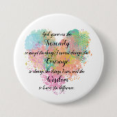 Schaltfläche "Serenity Prayer Watercolor" Button (Vorderseite)