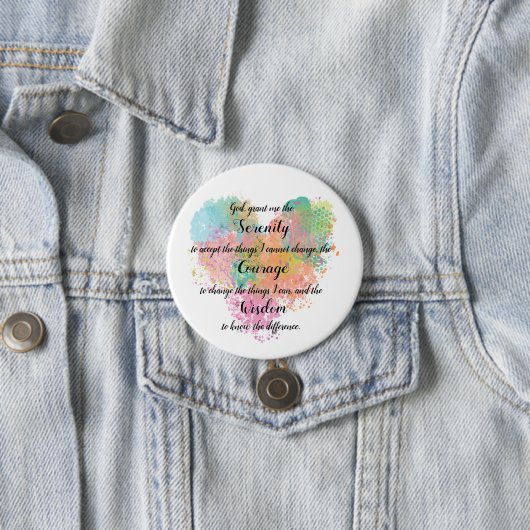 Schaltfläche "Serenity Prayer Watercolor" Button (Beispiel)