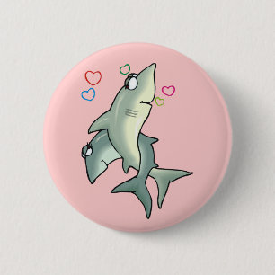 Schaltfläche Shark Liebe (pink) Button