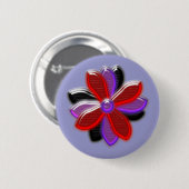 Schaltfläche "Shining Daisy-Blume" Button (Vorne & Hinten)