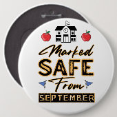 Schaltfläche "Sicher ab September" Button (Vorne & Hinten)